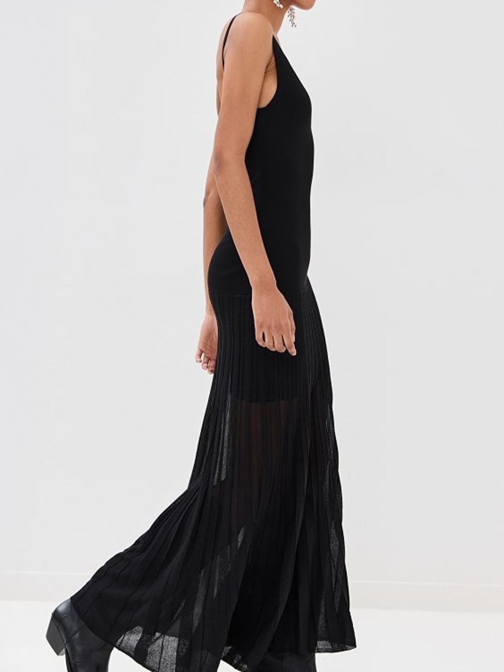 Black V-Neck Sleeveless Maxi Dress - Brand - Picture 2 of 6